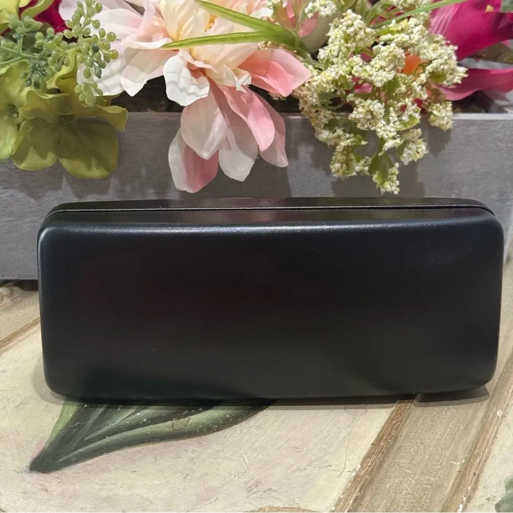 Ralph Lauren Eyeglasses Hard Case Black with Cleaning Cloth